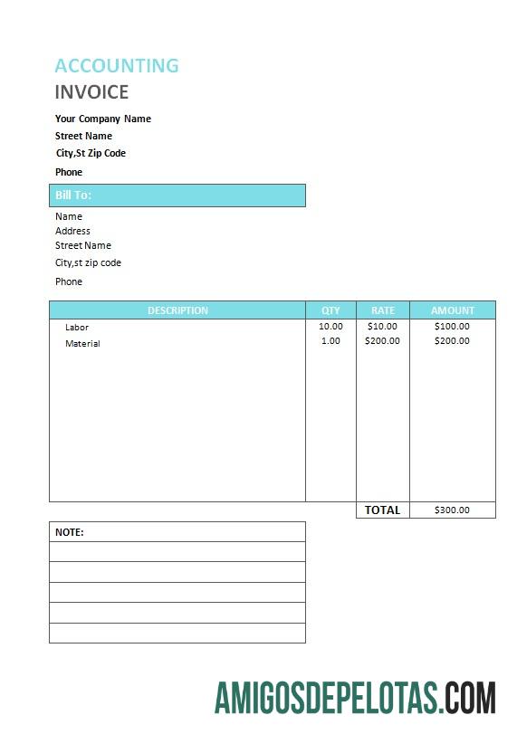 realista Modelo de fatura de serviço contábil